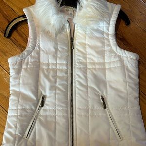 White Fur Girls Vest
